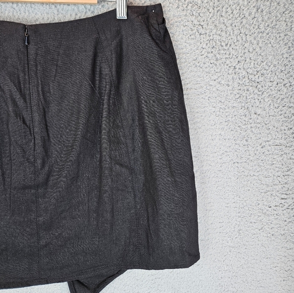 Treasure & Bond Women Black Linen Blend Side Tie Mini Skirt Sz M Vacation - Picture 7 of 10